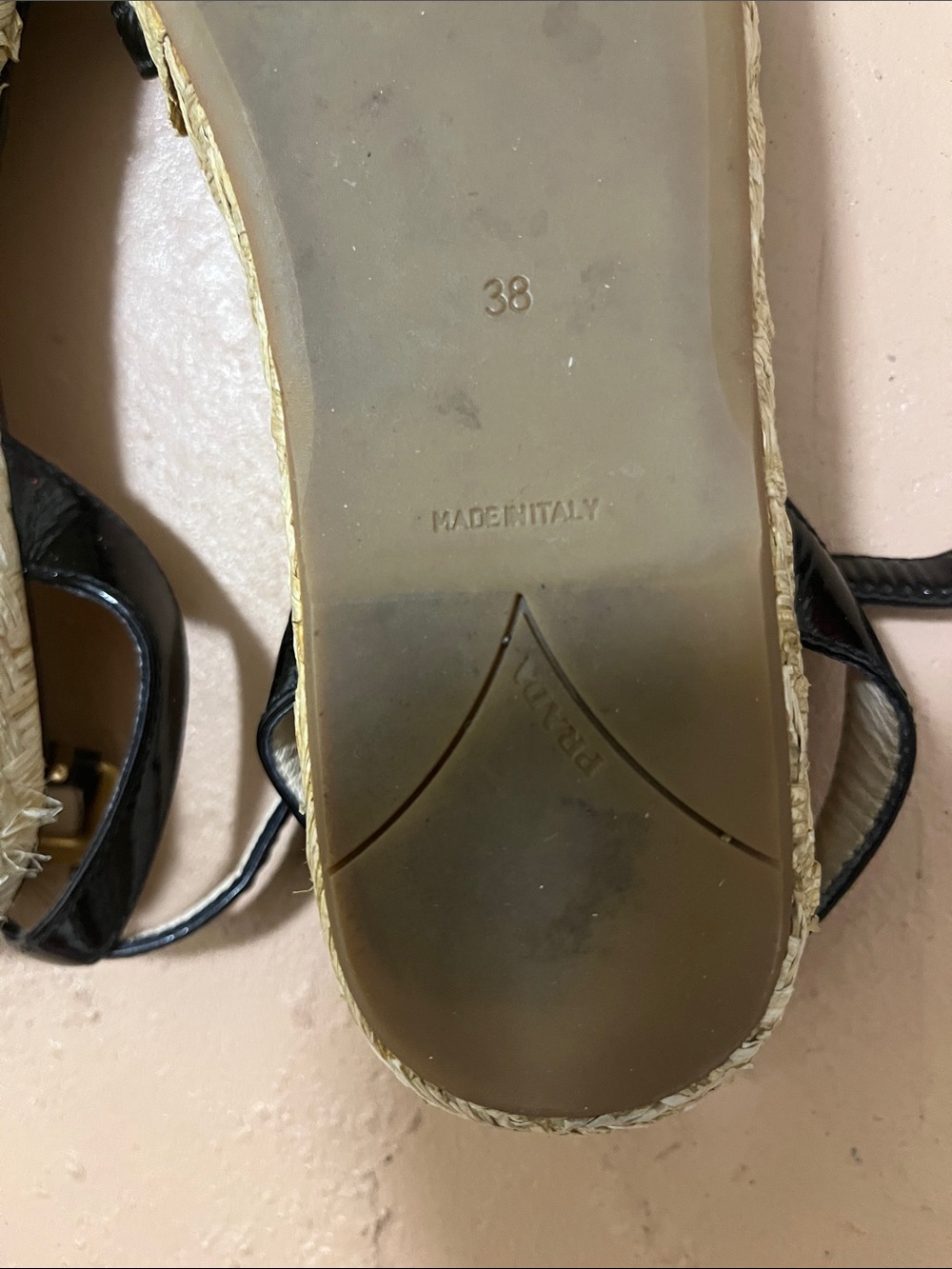 Prada Black Patent Leather Strappy Slingback Sandals - Picture 3 of 4